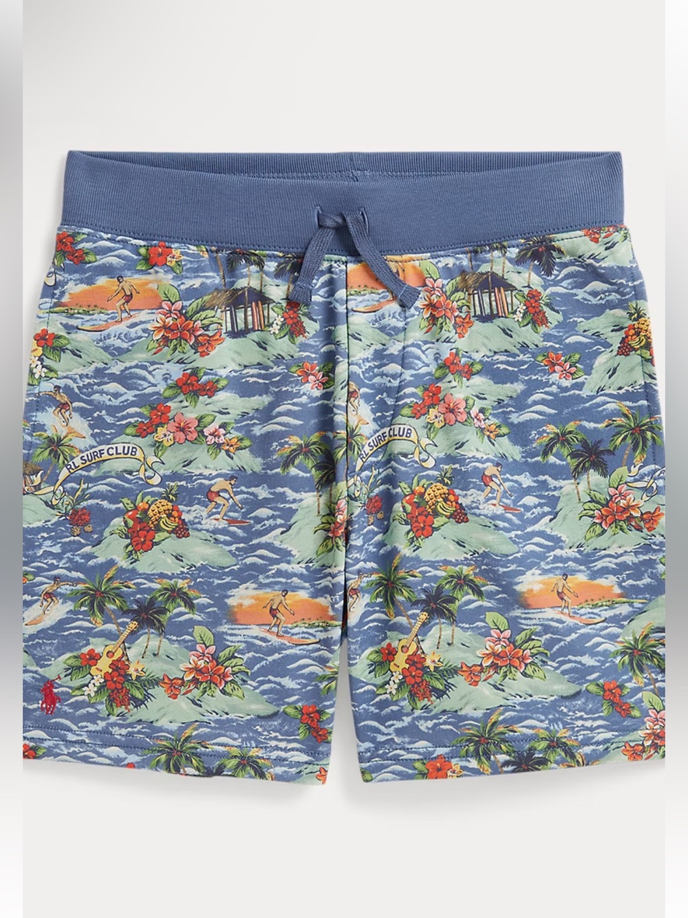 Ralph Lauren Blue Tropical Print Kids Shorts